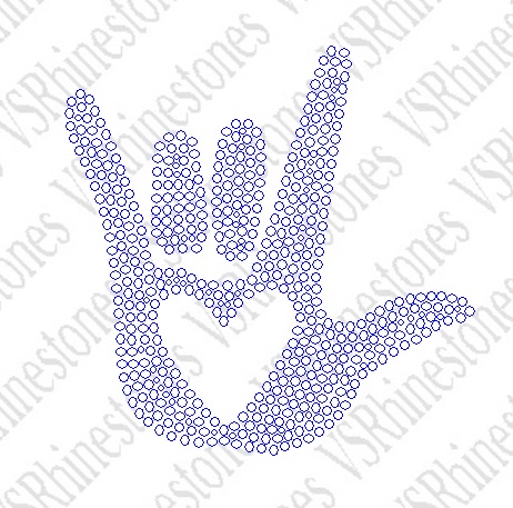 Love  Sign Language on Car Decals   Stock Car Decals   Sign Language   I Love You Car Decal